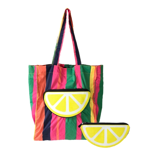 Tori Lemon Packable Eco Shopping Tote