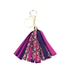 Salem Floral Print Ribbon Key Chain Bag Charm