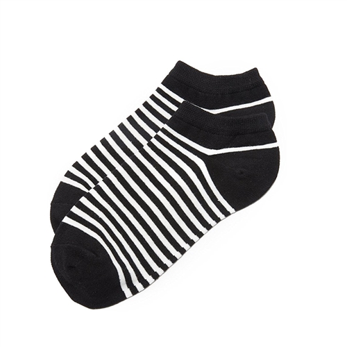 Kate Spade Black White Striped No Show Socks