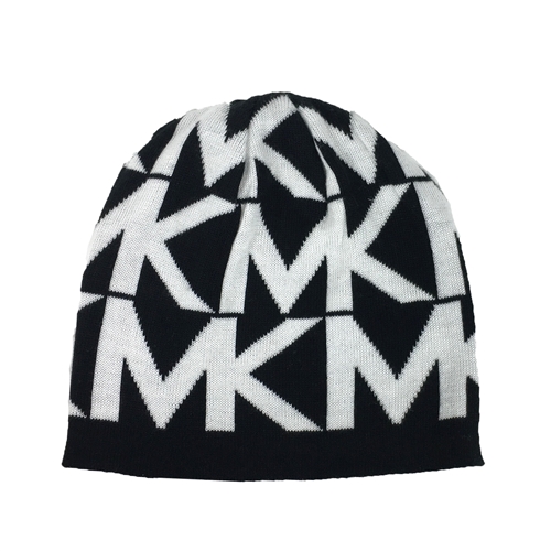 Michael Kors Oversized MK Logo Knit Beanie Hat