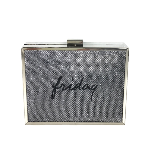 New Look Friday Shimmering Box Clutch Evening Bag