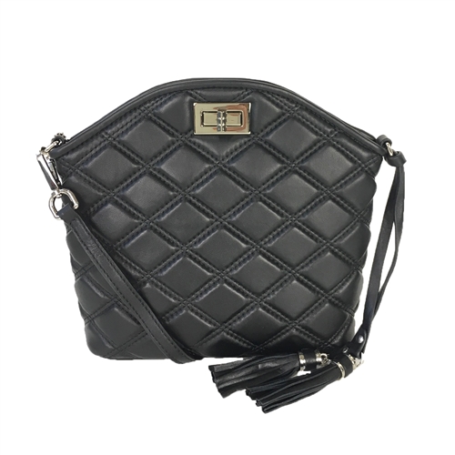 Zenith Quilted Leather Dome Convertible Crossbody