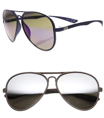 Women's 60MM Mirrored Aviator Sunglasses