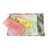 TOOT Buds Palm Print Vegan Leather Zip Pouch Cosmetic Case