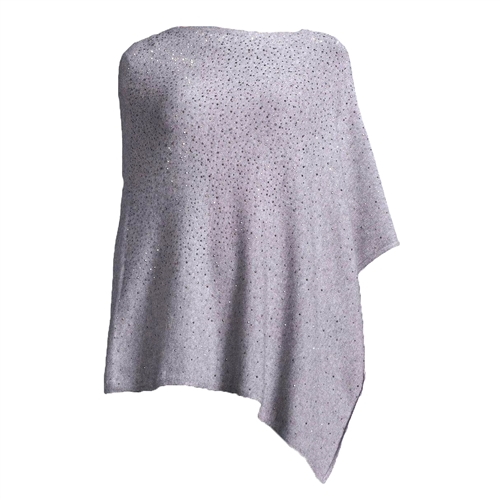 La Fiorentina Shimmering Asymmetric Poncho Sweater