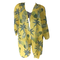 Pineapples & Palms Swim Kimono Cover Up