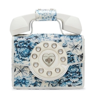 Betsey Johnson Kitsch Toile Pearl Phone Handbag Wireless Connects