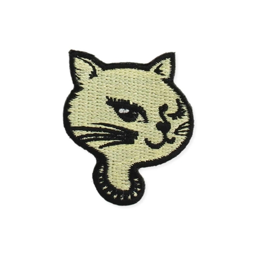 Zad Retro Kitty Cat Embroidered Iron On Patch