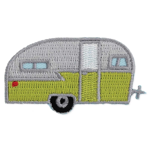 Zad Happy Camper Embroidered Iron On Patch