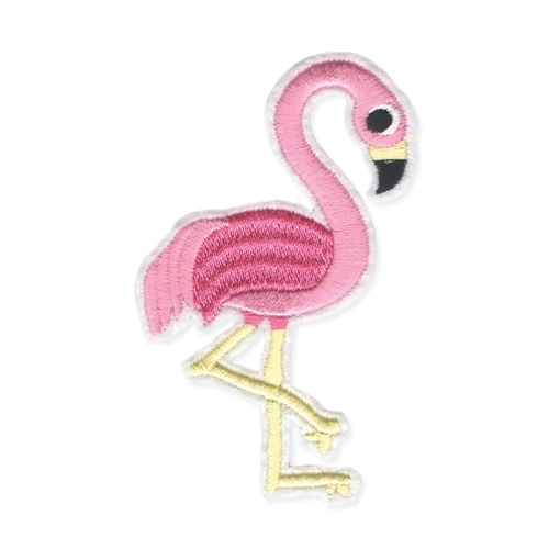 Flamingo Embroidered Iron On Patch Applique