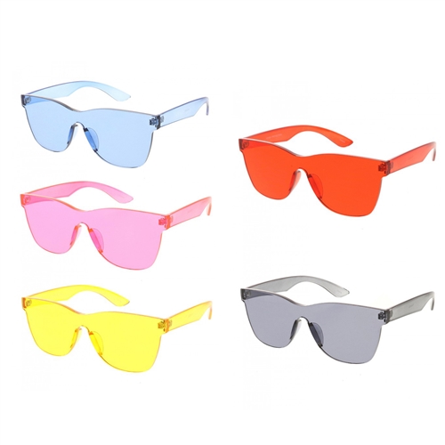 Sim Modern Pantone Lens Square Rimless Sunglasses