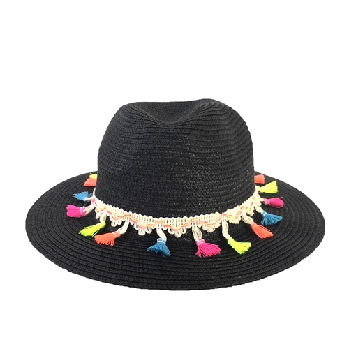 Fashion Culture Festive Tassel Straw Panama Hat