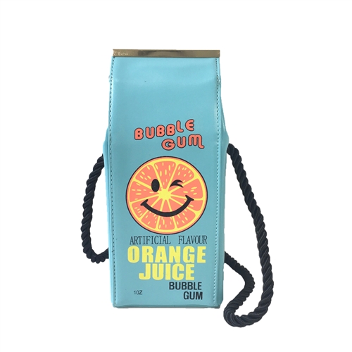 Fashion Culture Retro Orange Juice Carton Bubble Gum Crossbody