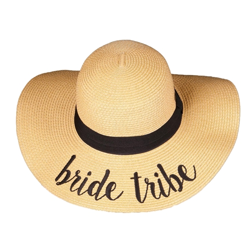 Bride Tribe Bridal Floppy Straw Sun Hat
