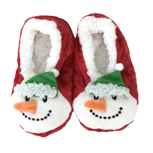 Fashion Culture Snowman Fuzzy Slipper Socks