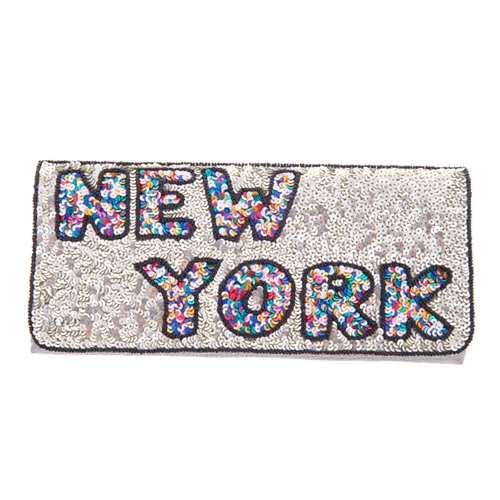From St Xavier New York Sequin Convertible Clutch