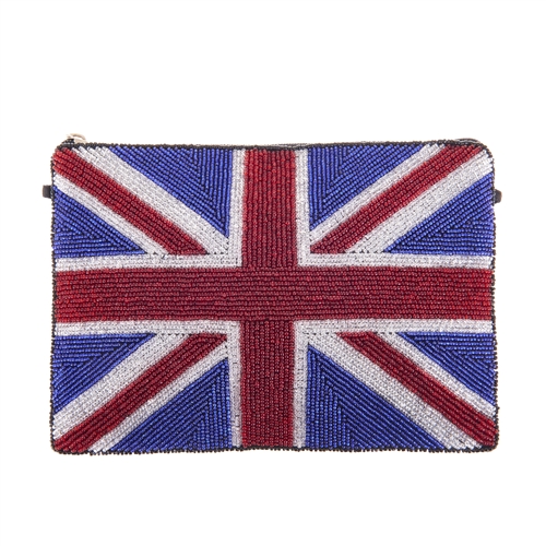 From St Xavier UK Union Jack Beaded Convertible Clutch