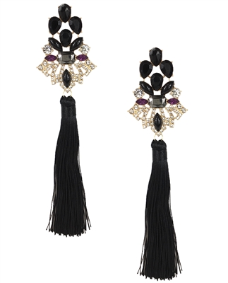 Jewelry Collection 'Drama' Extra Long Tassel Drop Earrings