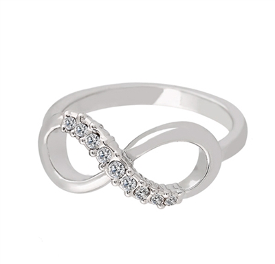 Jewelry Collection Silver Pave Infinity Ring
