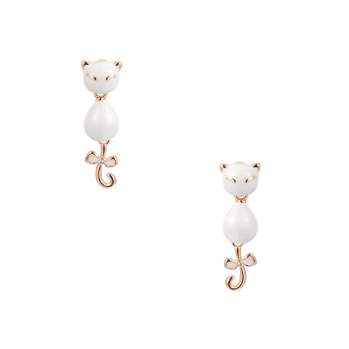 Jewelry Collection Si Siamese Cat Movable Dangle Earrings,