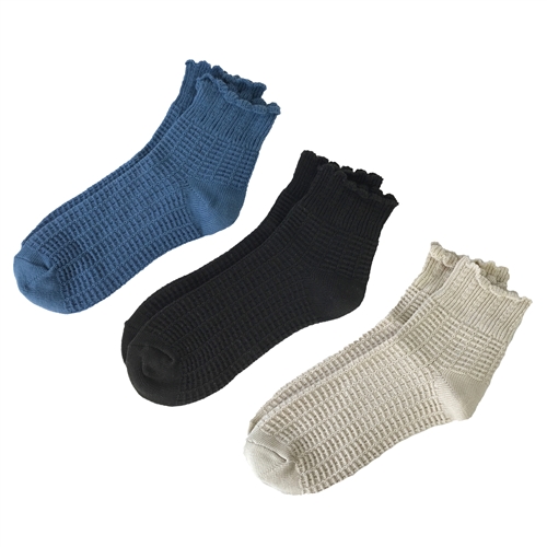 Lucky Brand Scalloped Cuff Ankle Sock