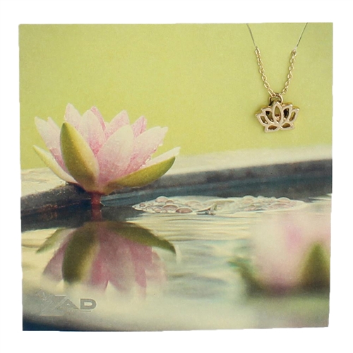 Zad Jewelry Lotus Flower Mini Pendant Necklace
