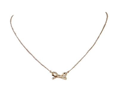 Kate Spade 'Skinny Mini' Pave Bow Necklace