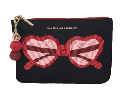 Kate Spade 'More Than Just A Pretty Face' Beaded Sunglasses Clutch