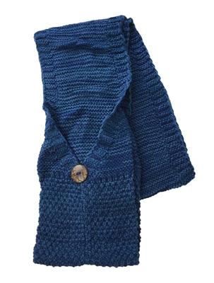 Cozy Marled Knit Pocket Scarf