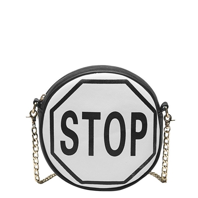 Melie Bianco 'Stop' Traffic Sign Vegan Leather Crossbody