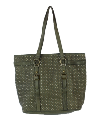 Ash Axel Studded Leather Tote Bag