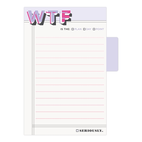 Knock Knock WTF Sticky Notes Tabbed Note Pad