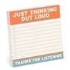 Knock Knock Thinking Out Loud Large To Do Sticky Note Pad
