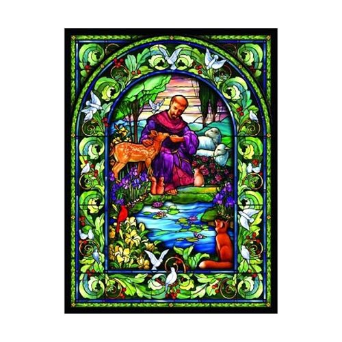St Francis Stained Glass 1000 Pc Jigsaw Puzzle