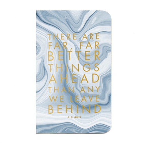 Better Things Ahead Marble Bound Journal Hardcover Notebook