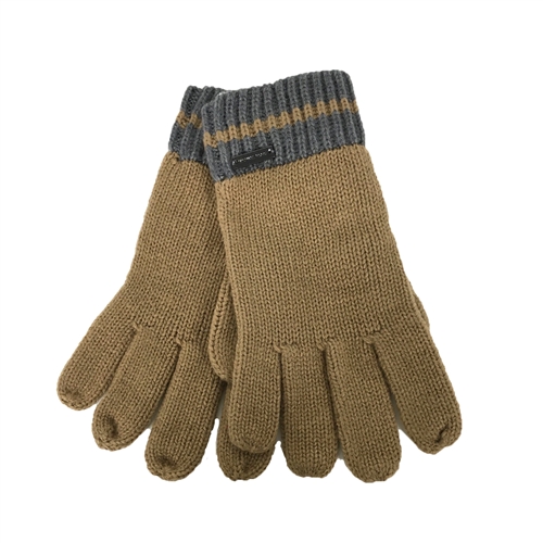 Michael Kors Striped Trim Knit Gloves