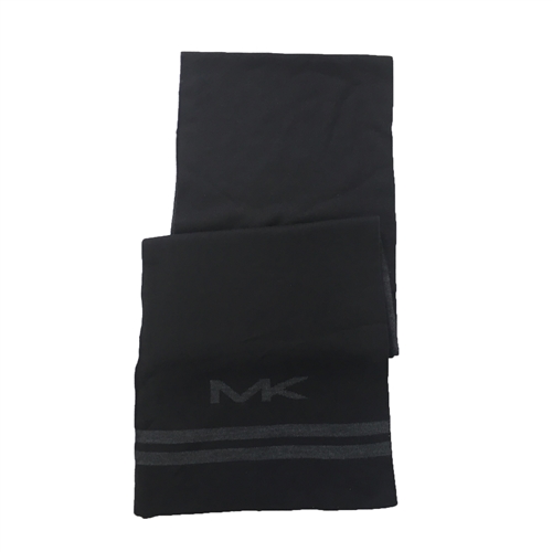 Michael Kors Big MK Bottom Stripe Knit Muffler Scarf