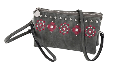 Sydney Love Embroidered Faux Suede Multi Way Crossbody