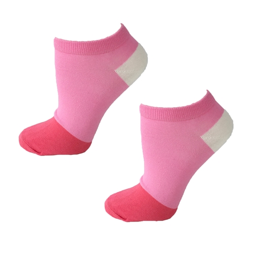 Kate Spade Pink Color Block No Show Ped Socks