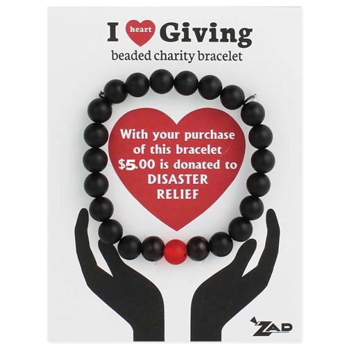 Zad Jewelry Charity Beaded Stretch Bracelet Disaster Relief