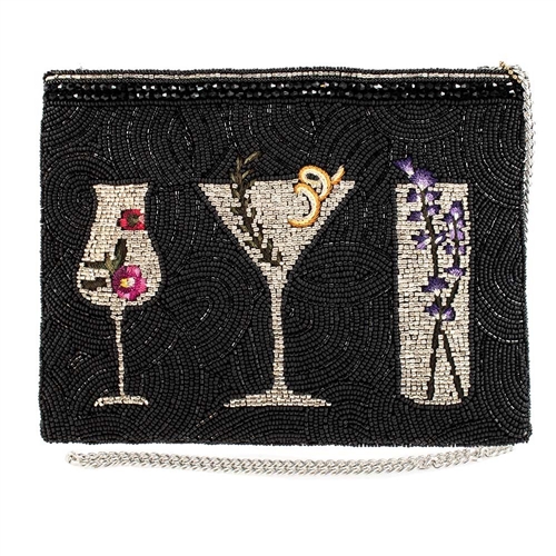Mary Frances After Hours Botanical Cocktails Convertible Clutch Crossbody,
