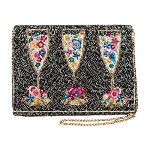 Mary Frances Garden Party Champagne Convertible Clutch Crossbody
