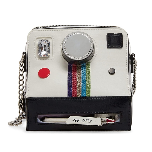 Betsey Johnson Kitsch Oh Snap Vintage Polaroid Instant Camera Crossbody Bag