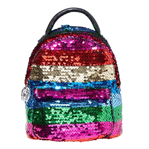 Betsey Johnson Spectrum Sequin Micro Mini Backpack