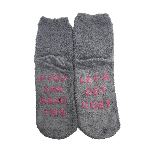Let's Get Cozy Fuzzy Plush Socks