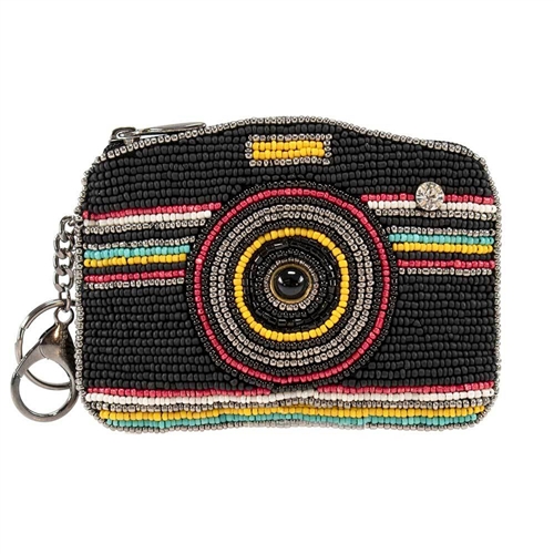 Mary Frances Hyper Focused Camera Zip Coin Purse /FOB
