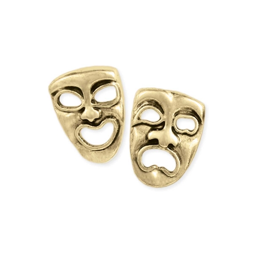 Set the Stage Broadway Theater Comedy & Tragedy Stud Earrings