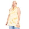 Tie Dye Convertible Cowl Neck Face Covering Tank Top