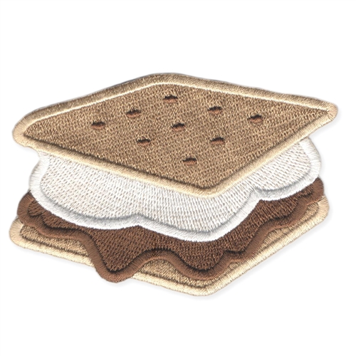 Gooey S'mores Embroidered Iron On Patch Applique