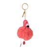 Flamingo Pom Pom Bag Charm Key Chain